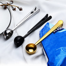 Load image into Gallery viewer, Fashion Multifunction Kitchen Supplies Coffee Scoop With Clip Stainless Steel Tea Coffee Measuring Cup Coffee Spoon