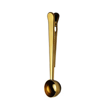 Load image into Gallery viewer, Fashion Multifunction Kitchen Supplies Coffee Scoop With Clip Stainless Steel Tea Coffee Measuring Cup Coffee Spoon